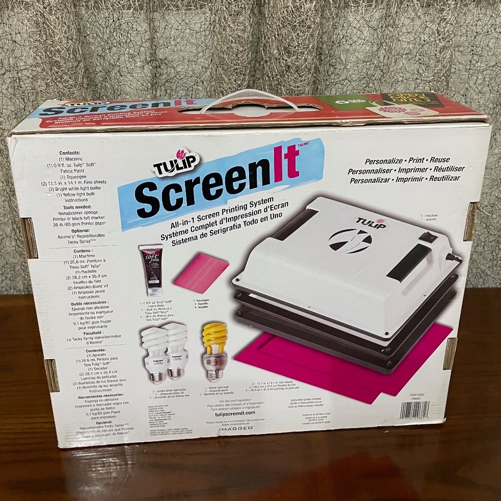 Tulip Screen It All In 1 Clothing & Fabric Screen Printing Machine + Tacky Spray